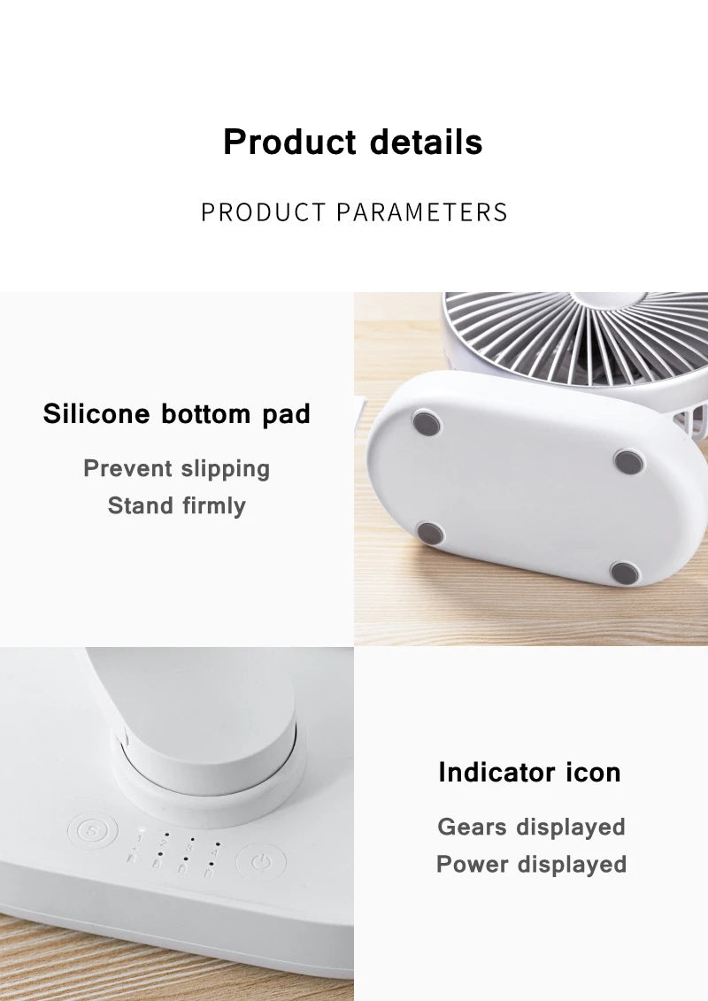 Auto-Rotating USB Desk Fan
