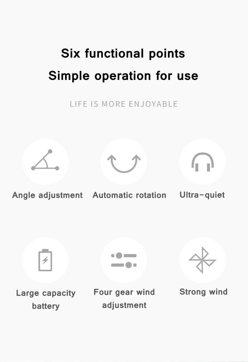 Auto-Rotating USB Desk Fan