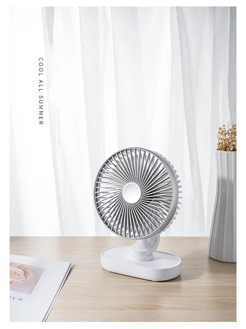 Auto-Rotating USB Desk Fan