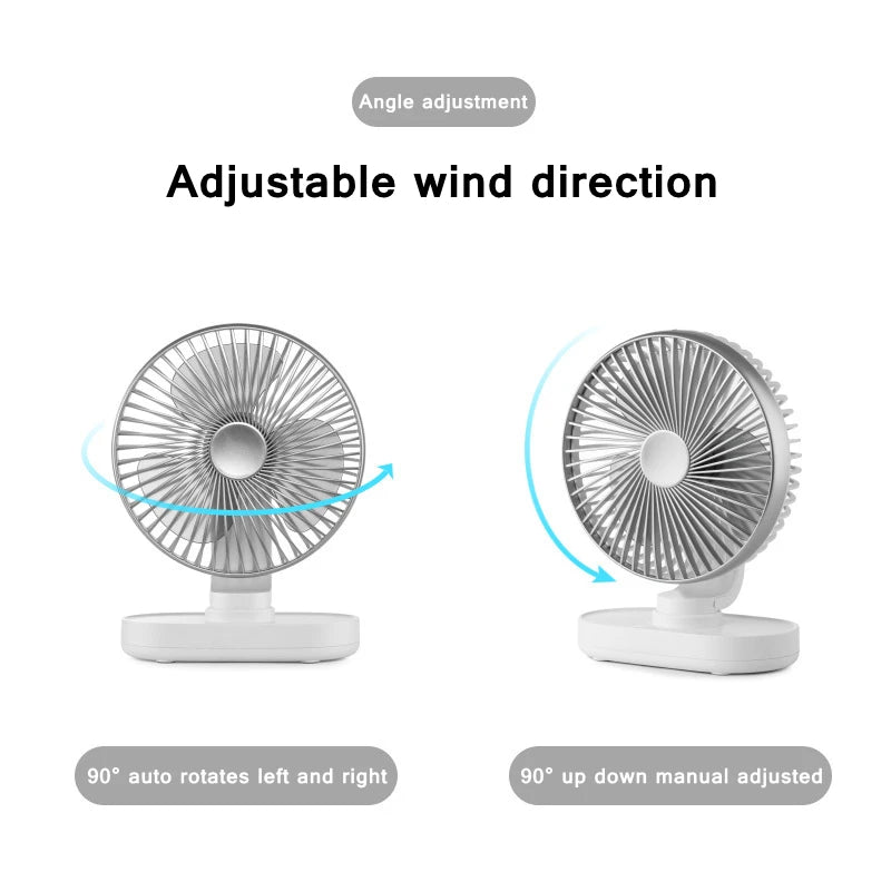 Auto-Rotating USB Desk Fan
