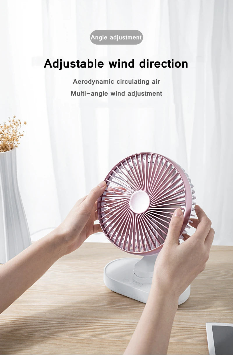 Auto-Rotating USB Desk Fan