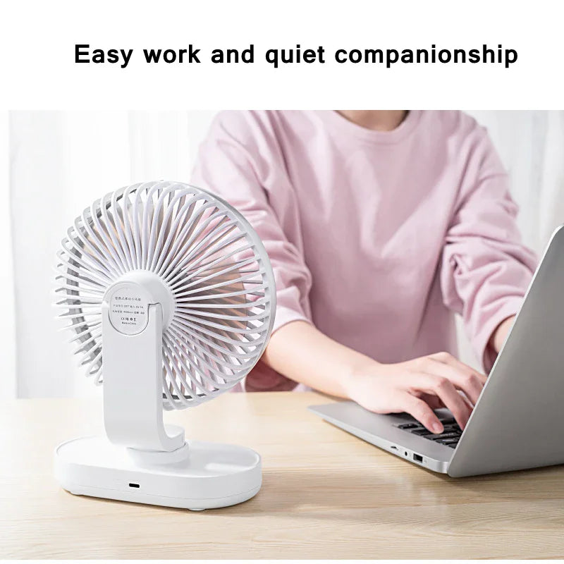 Auto-Rotating USB Desk Fan