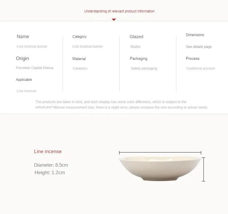 Ceramic Line Incense Burner