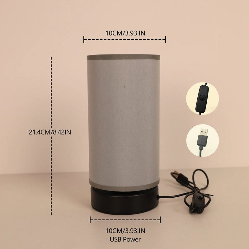 Modern Fabric USB Desk Lamp
