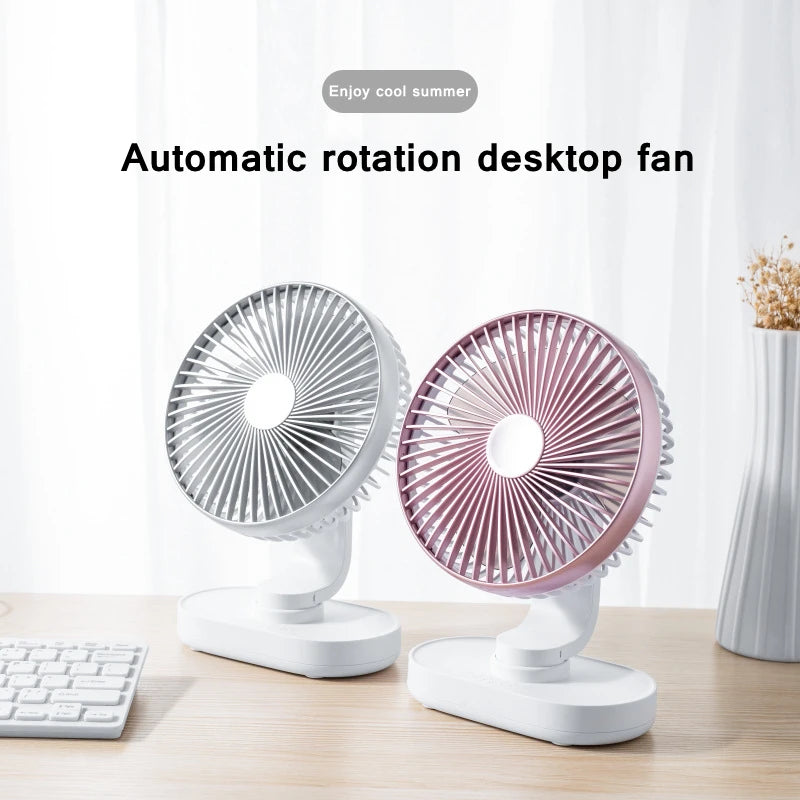 Auto-Rotating USB Desk Fan