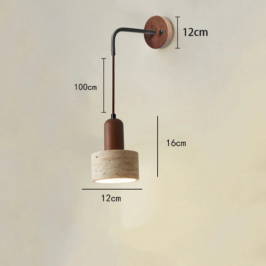Wabi-Sabi Stone Wall Lamp