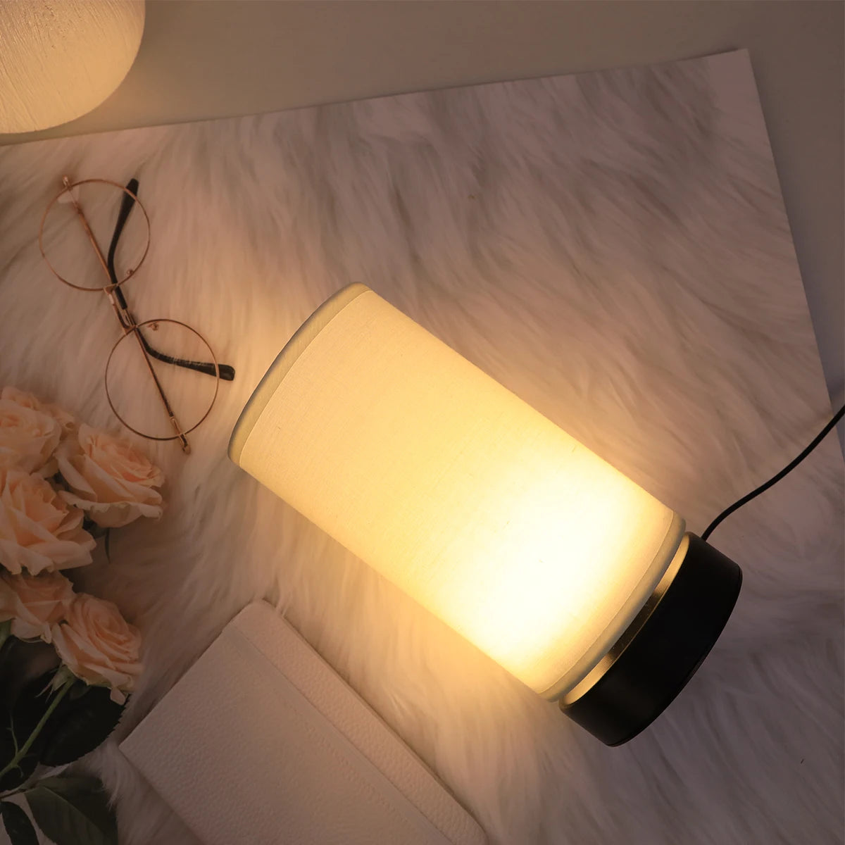 Modern Fabric USB Desk Lamp