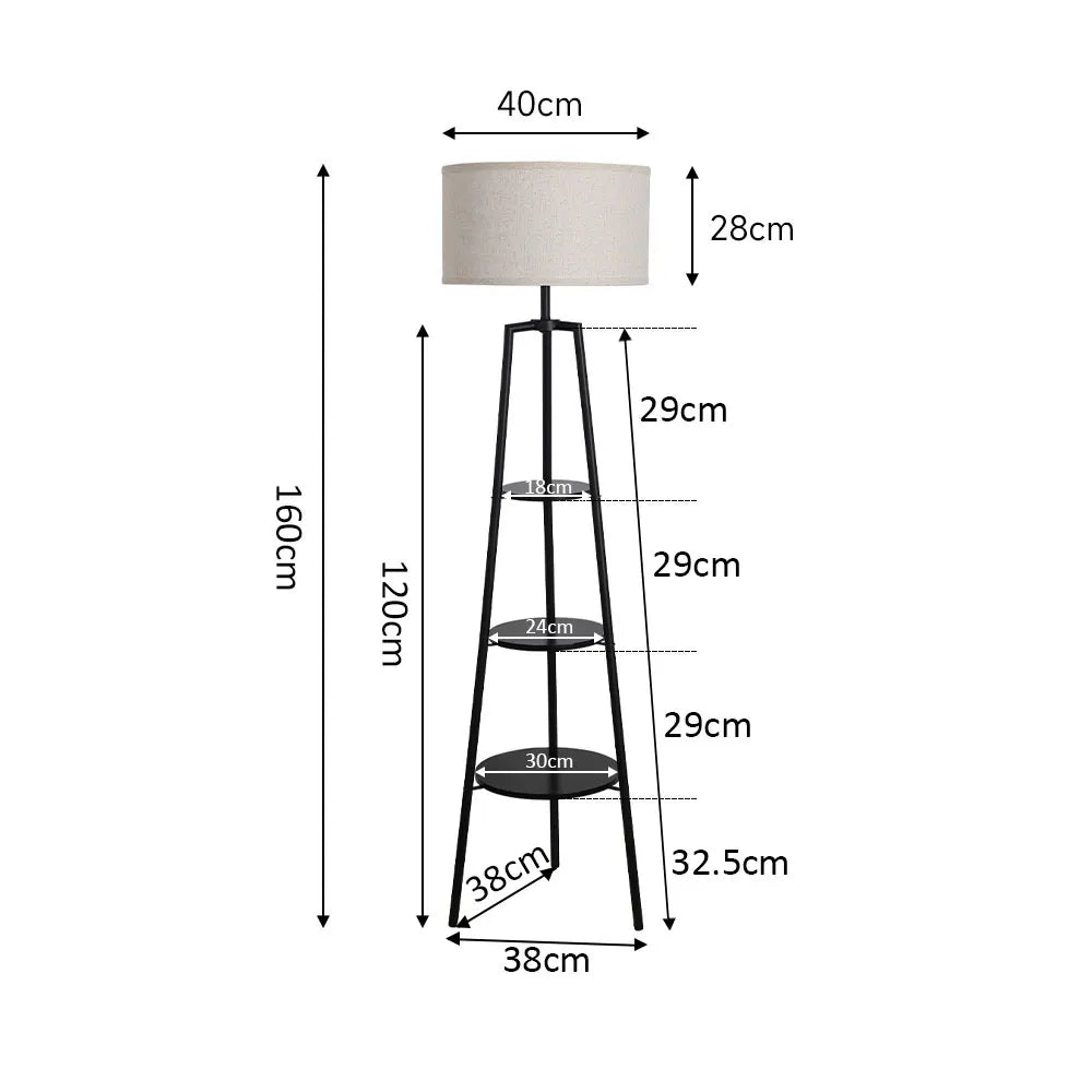Round Shelf Floor Lamp