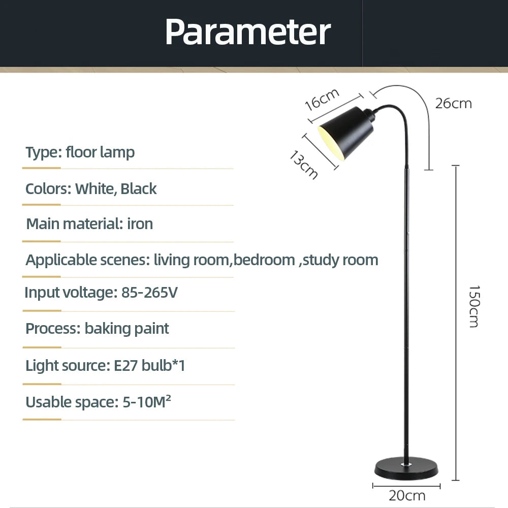 Modern Gooseneck Floor Lamp