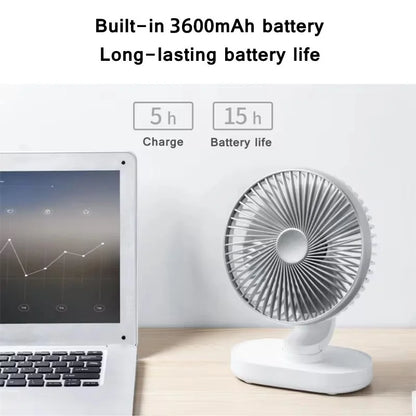 Auto-Rotating USB Desk Fan