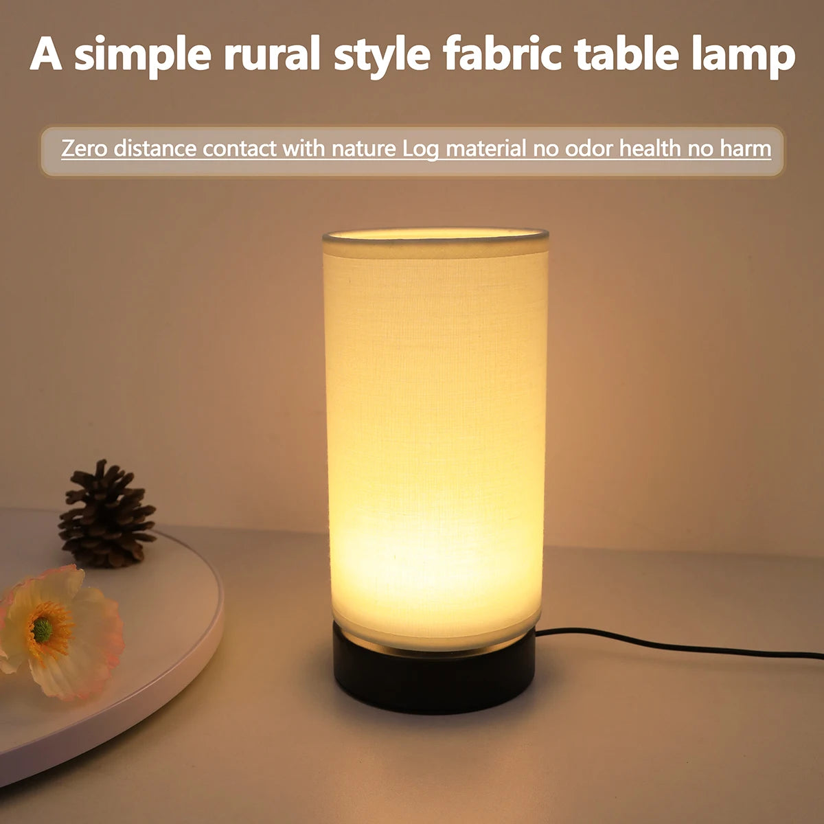 Modern Fabric USB Desk Lamp